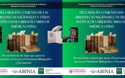 Declaración conjunta de las Bibliotecas Nacionales y otras instituciones bibliotecarias de América Latina sobre derechos de autor, preservación y acceso al patrimonio